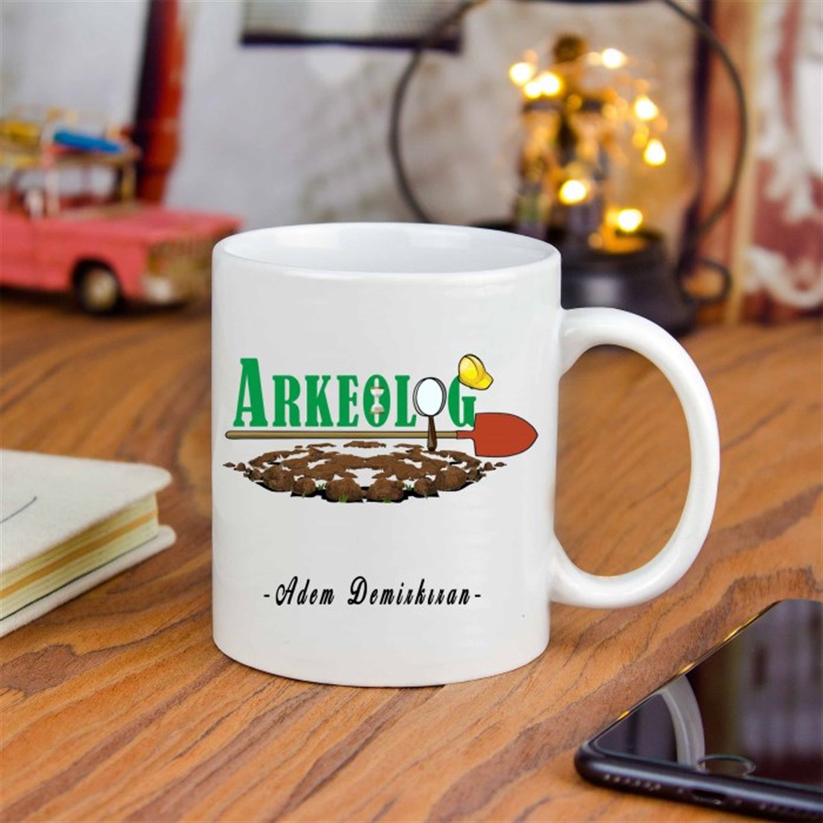 İsme Özel Arkeolog Temalı Kupa Bardak