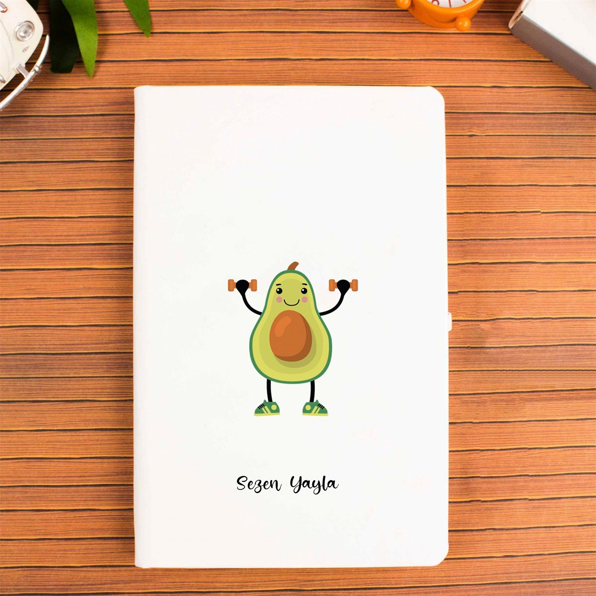 İsme Özel Avokado Temalı Defter ve Kalem Seti