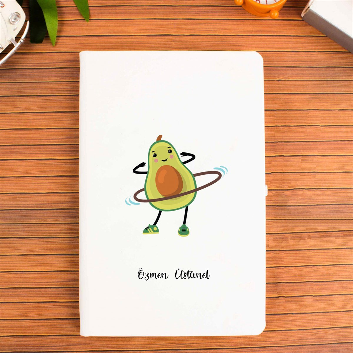 İsme Özel Avokado Temalı Defter ve Kalem Seti