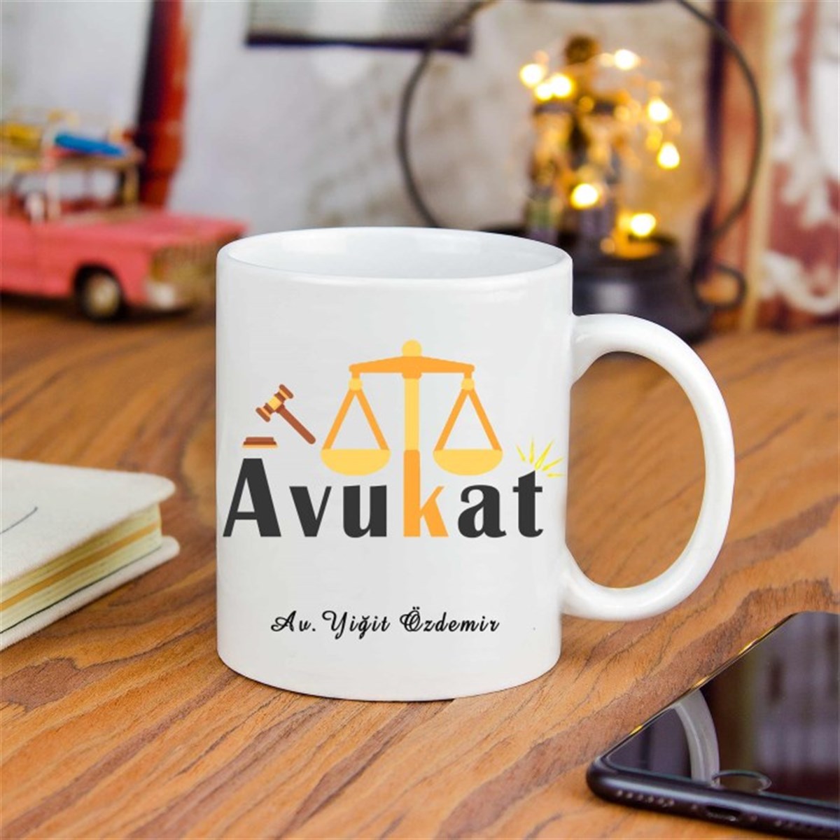 İsme Özel Avukat Temalı Kupa Bardak