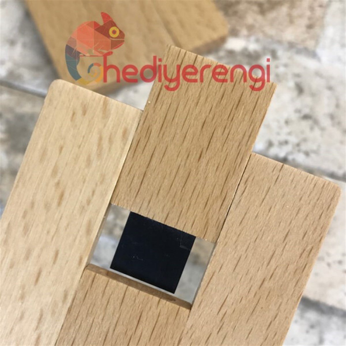 İsme Özel Bambu Kart Tasarımlı Usb Bellek 8 Gb