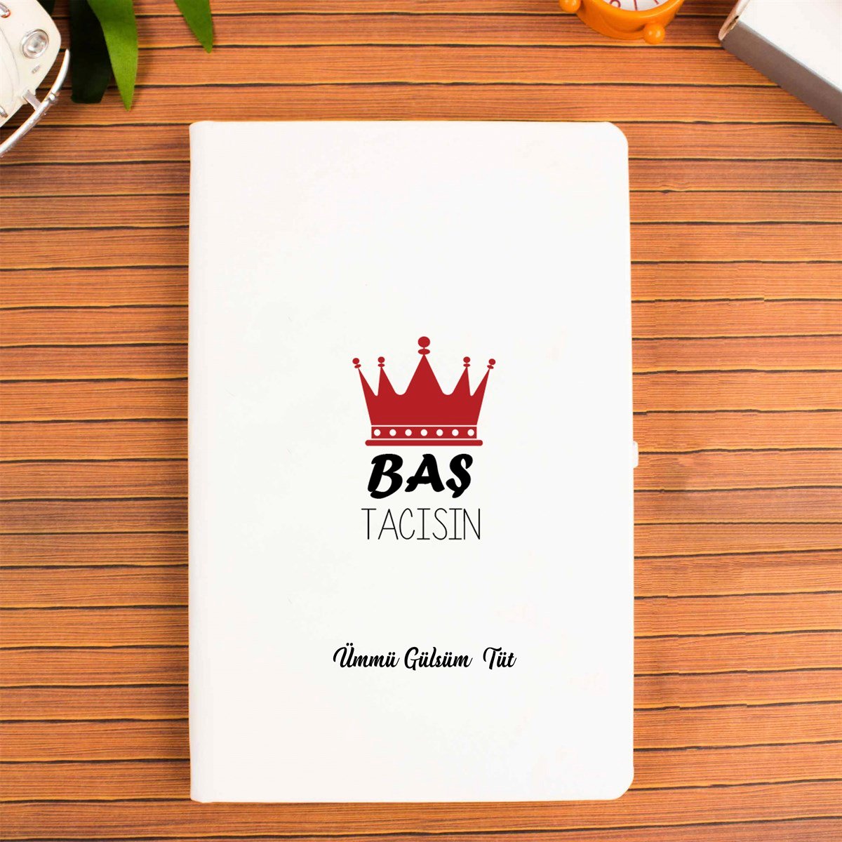 İsme Özel Baş Tacısın Temalı Defter Kupa Bardak ve Kalem Seti