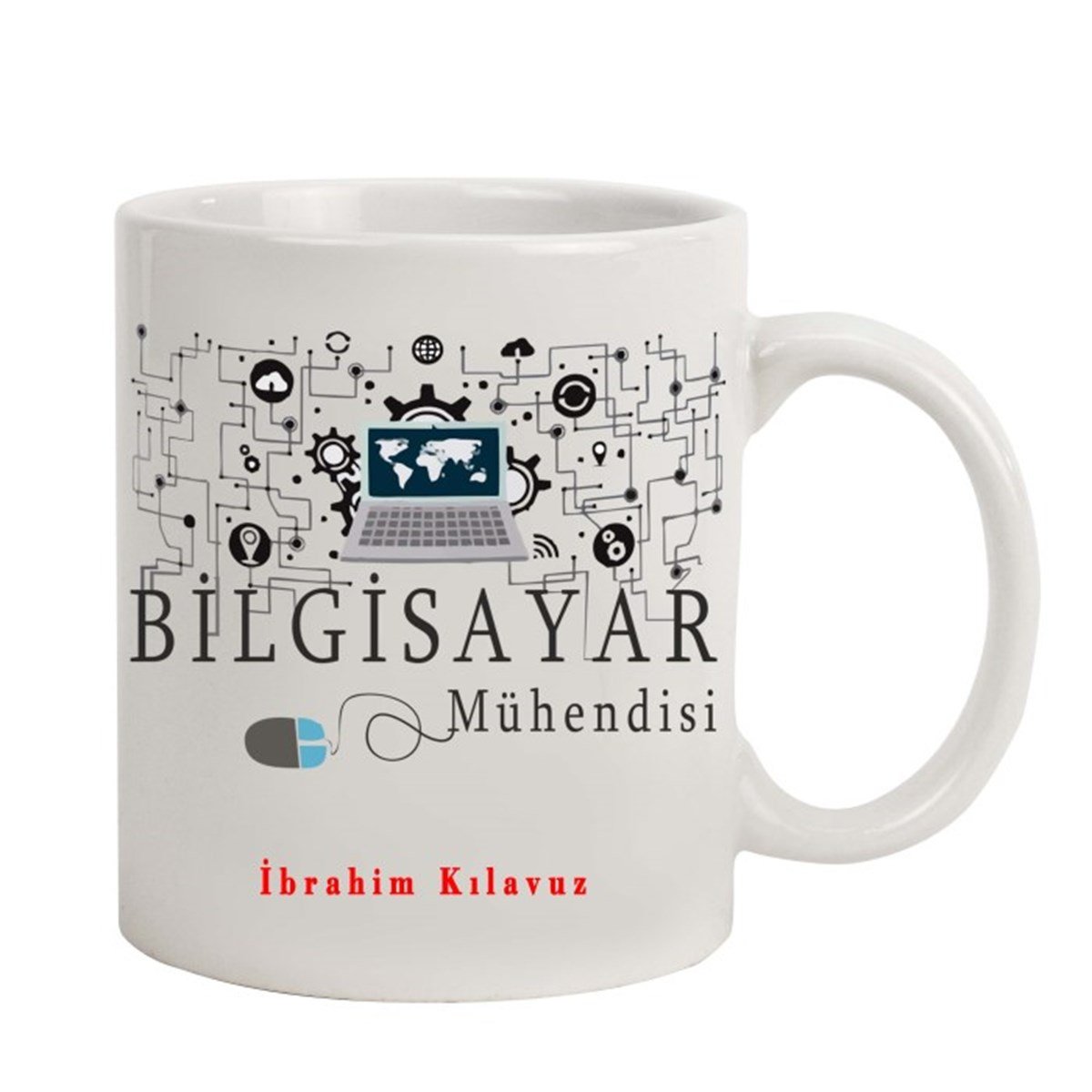 İsme Özel Bilgisayar Mühendisi Temalı Kupa Bardak M2