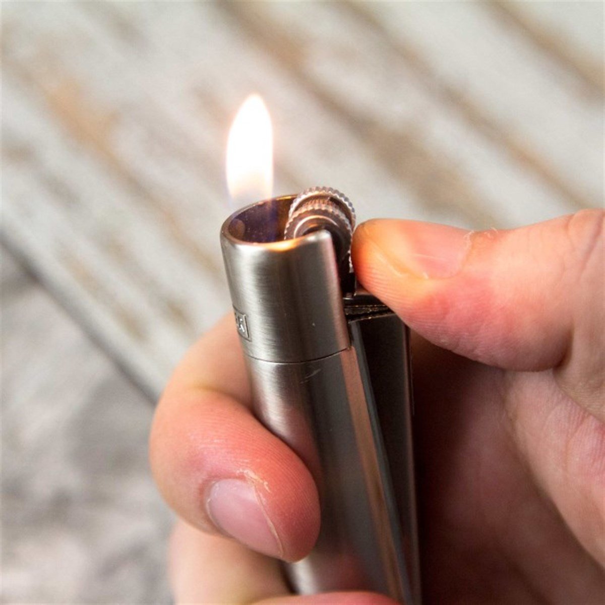 İsme Özel Clipper Marka Metal Çakmak Mat Metalik