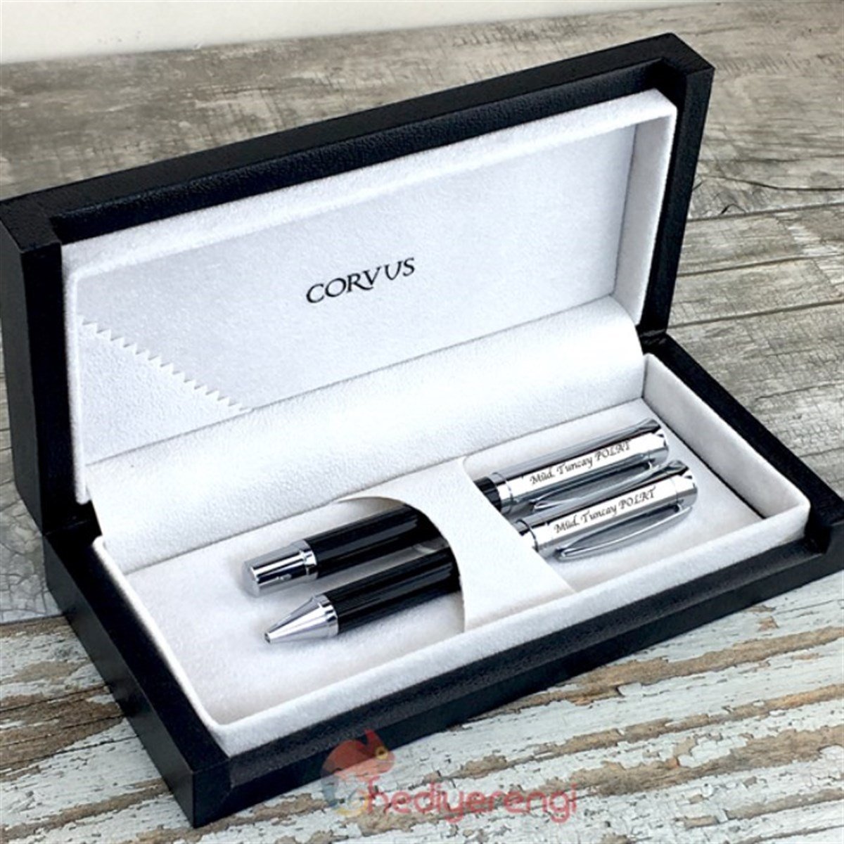 İsme Özel Corvus Exclusive 2’li Roller ve Tükenmez Kalem Seti CV15