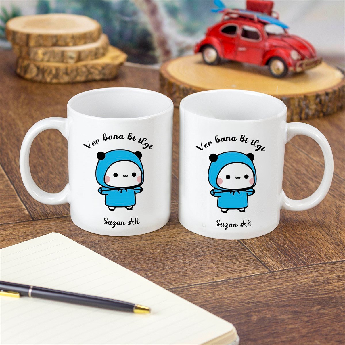 İsme Özel Cute Bear Temalı Kupa Bardak