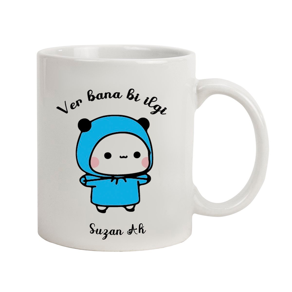 İsme Özel Cute Bear Temalı Kupa Bardak