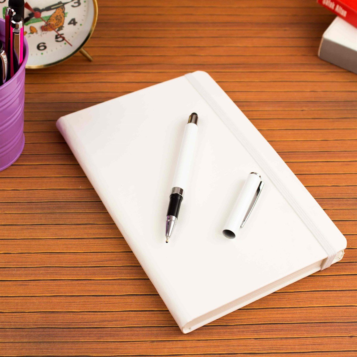 İsme Özel Defter Kalem Seti Beyaz-I love My Teacher