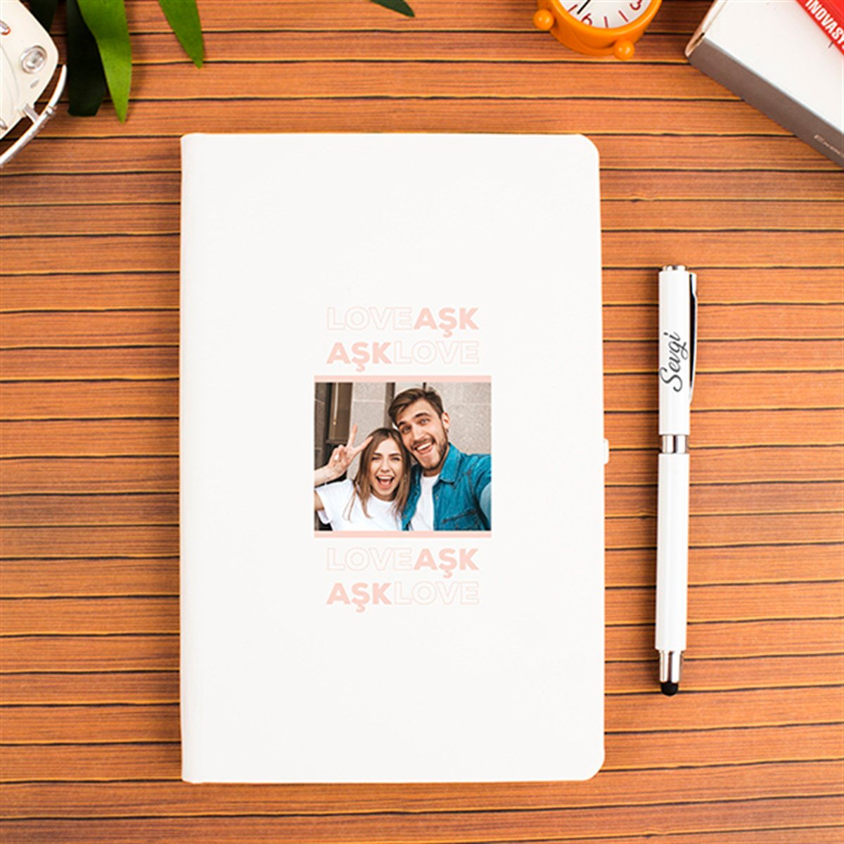 İsme Özel Defter Kalem Seti - Fotoğraf Baskılı