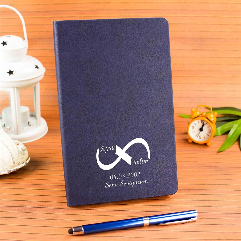 İsme Özel Defter Kalem Seti Hediye Kutusu - Sonsuzluk