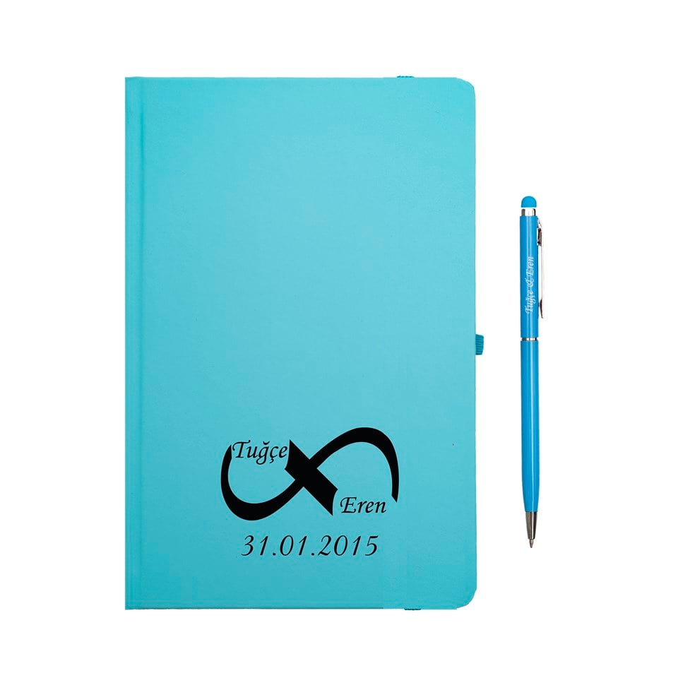 İsme Özel Defter Kalem Seti Hediye Kutusu - Sonsuzluk
