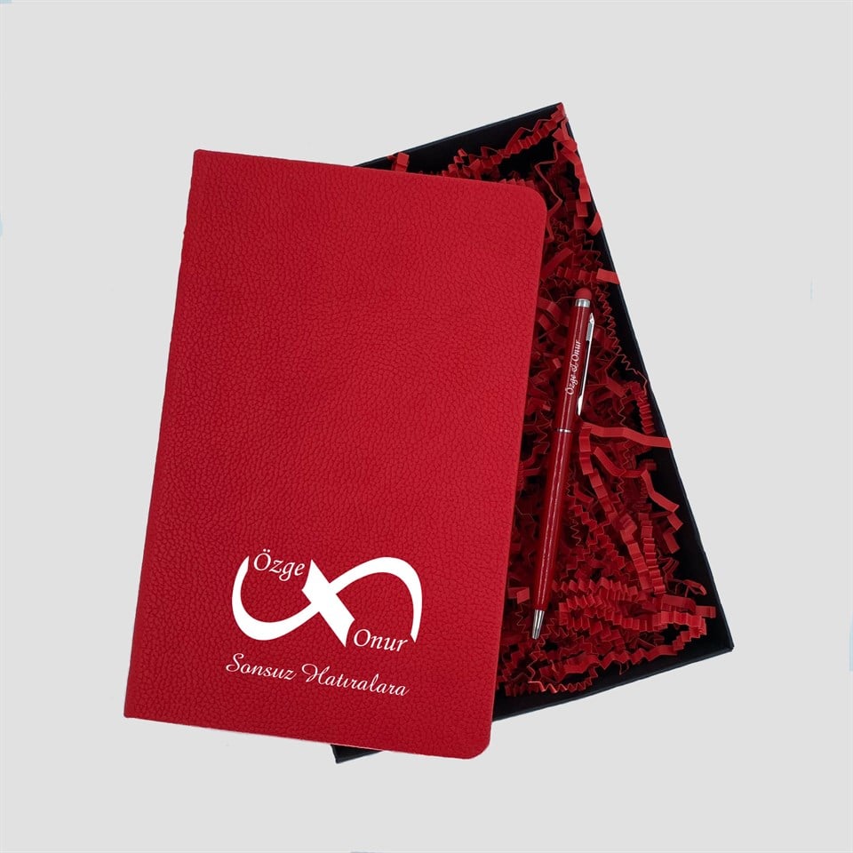 İsme Özel Defter Kalem Seti Hediye Kutusu - Sonsuzluk