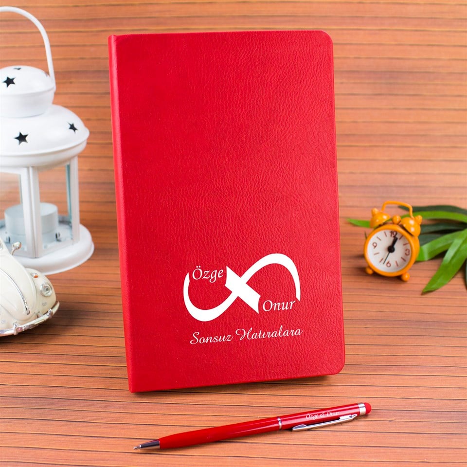 İsme Özel Defter Kalem Seti Hediye Kutusu - Sonsuzluk