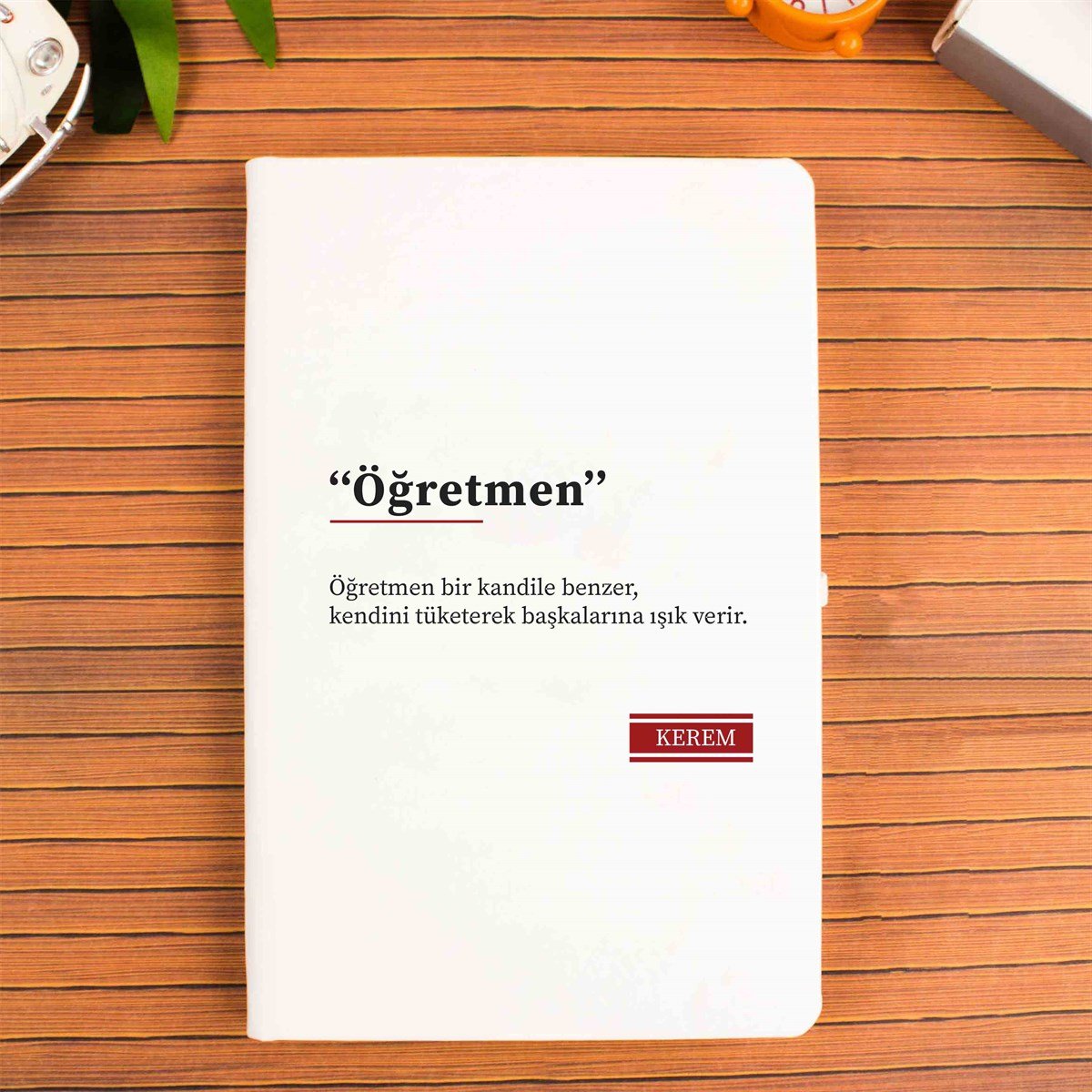 İsme Özel Defter Kupa Bardak Seti-Öğretmen Tanımı