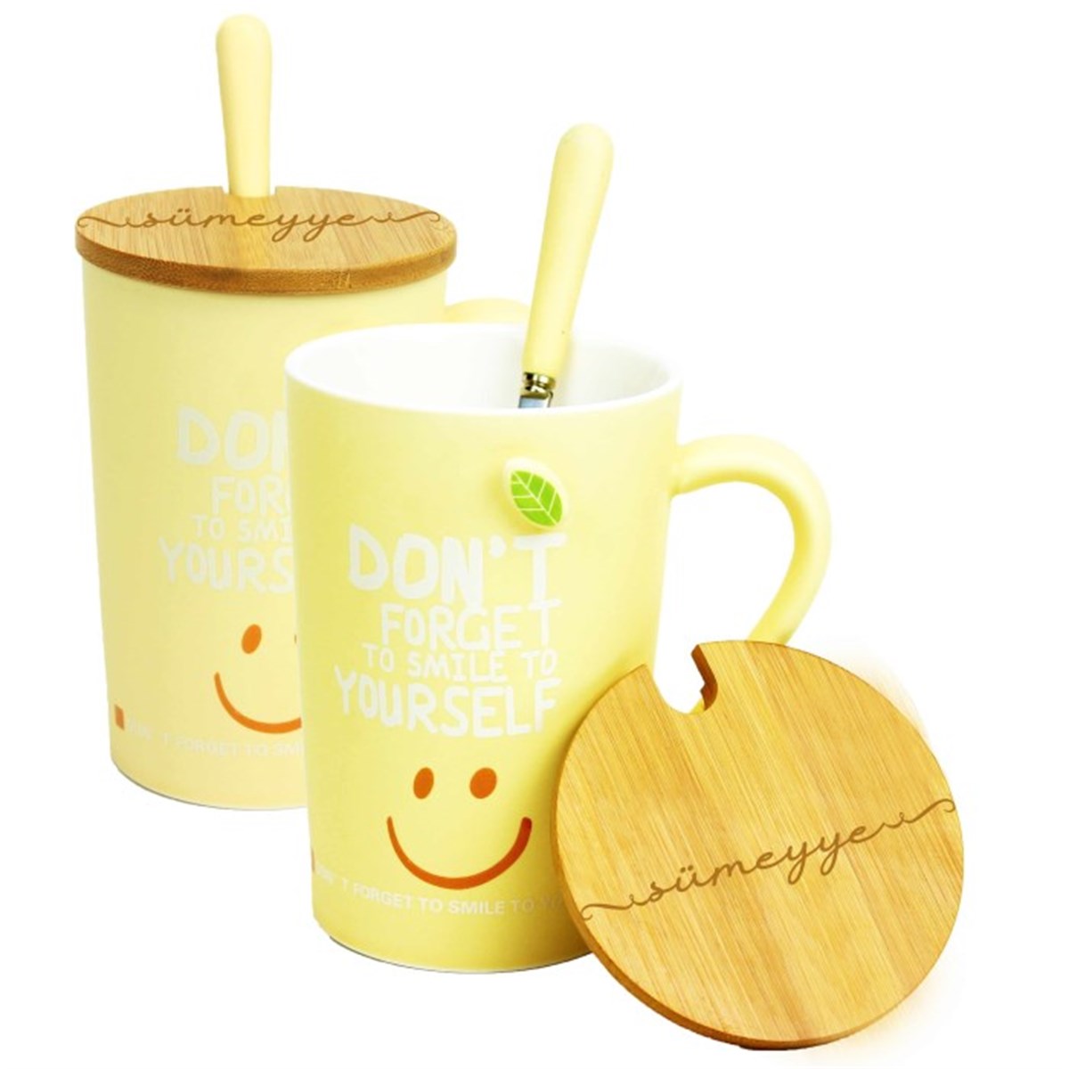 İsme Özel Defter Kupa Bardak ve Kalem Seti - El Yazısı İsimli