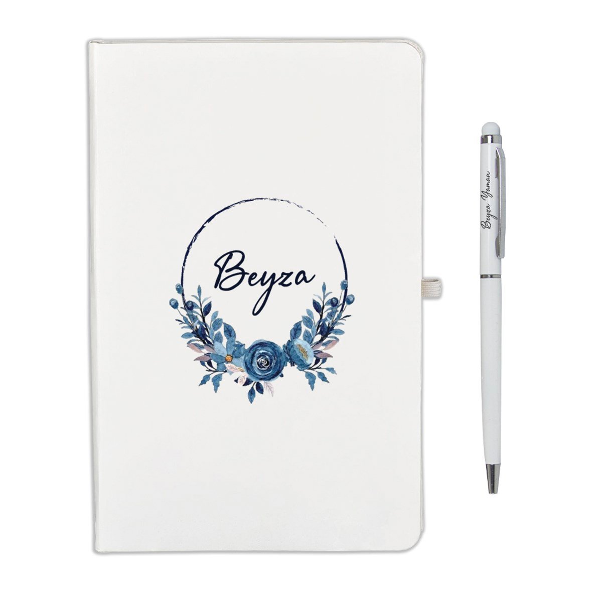 İsme Özel Defter Termos ve Kalem Elegance Hediye Seti 400 ml - Desen2