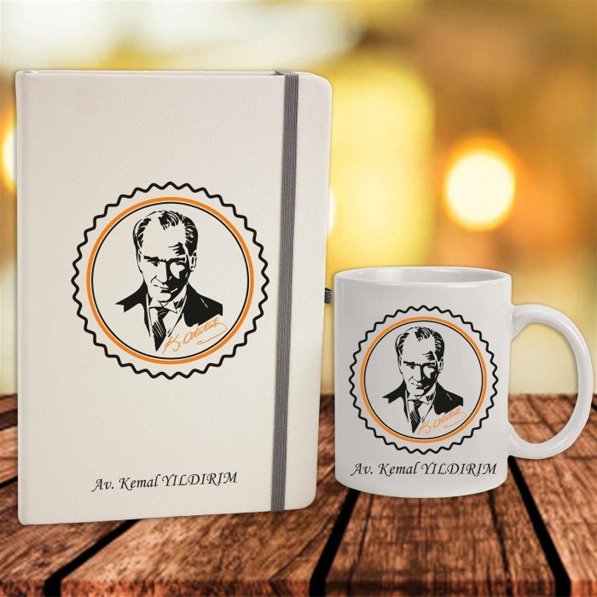İsme Özel Defter ve Kupa Bardak Seti - K. Atatürk M5