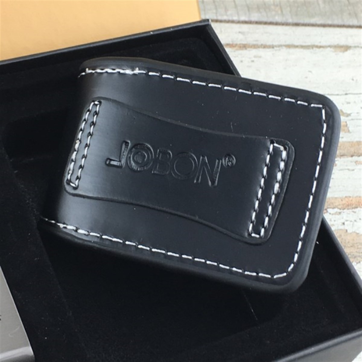 İsme Özel Deri Kılıflı Metal Jobon Çakmak Gümüş Renk