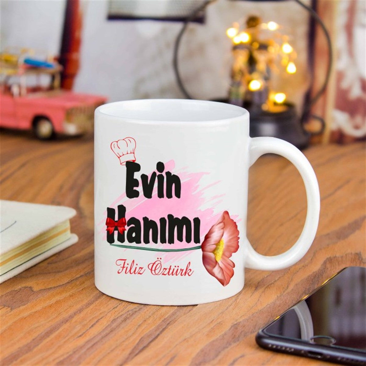 İsme Özel Evin Hanımı Temalı Kupa Bardak