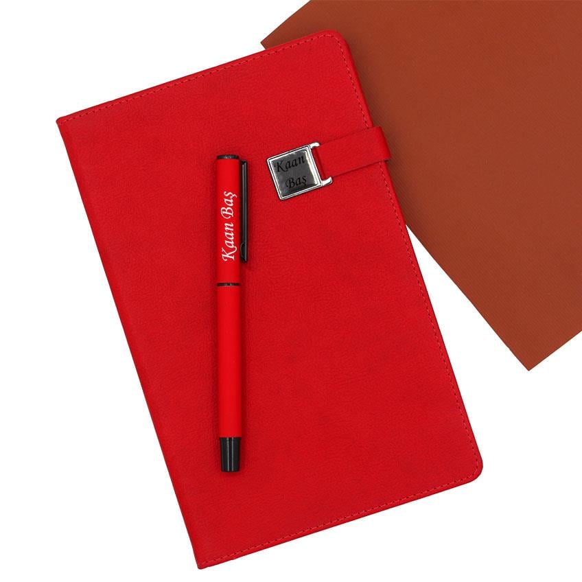 İsme Özel Exlucive Defter ve Roller Kalem Seti Tasarım Kutulu