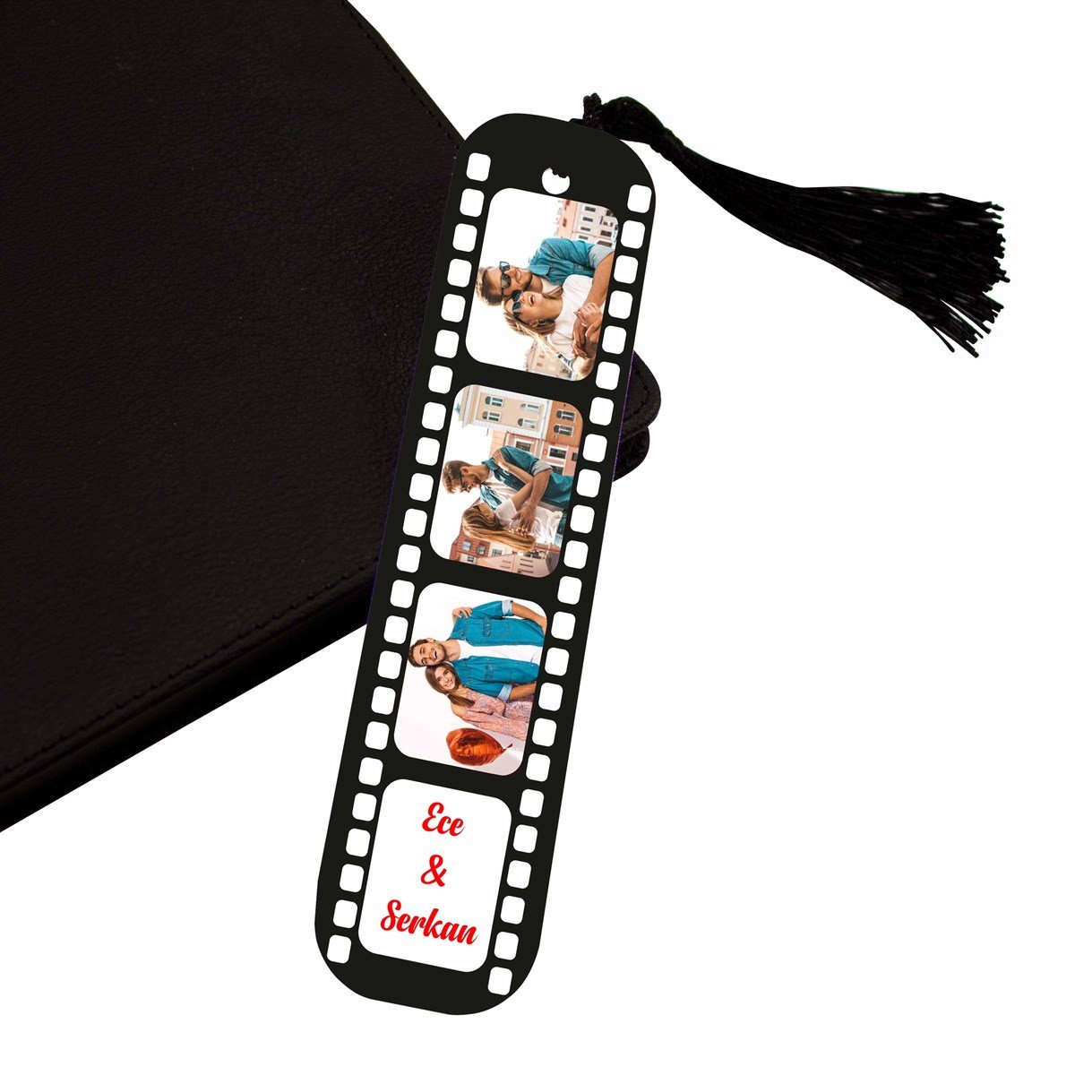 İsme Özel Fotoğraf Baskılı Film Şeridi Kitap Ayracı 