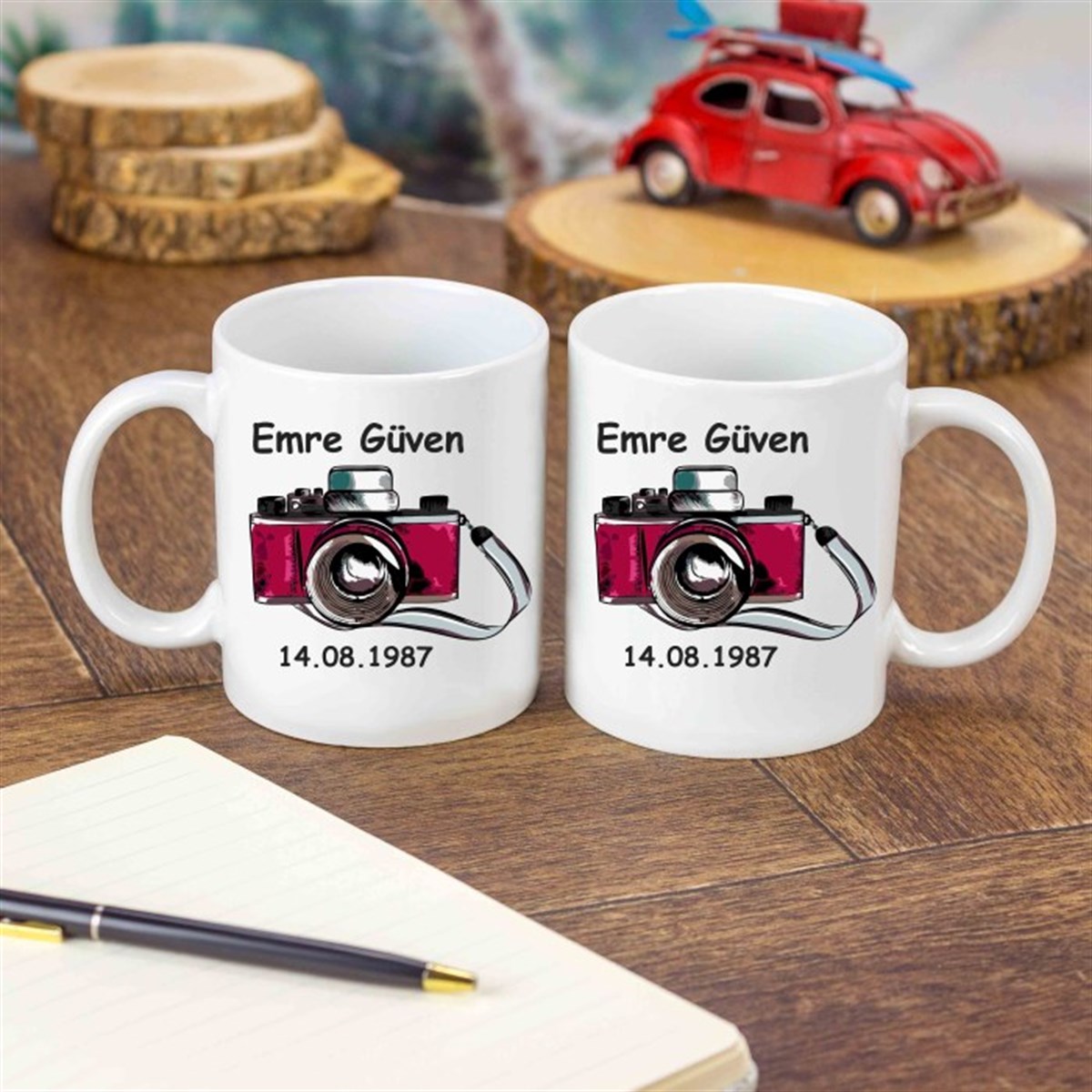 İsme Özel Fotoğraf Makinesi Temalı Kupa Bardak
