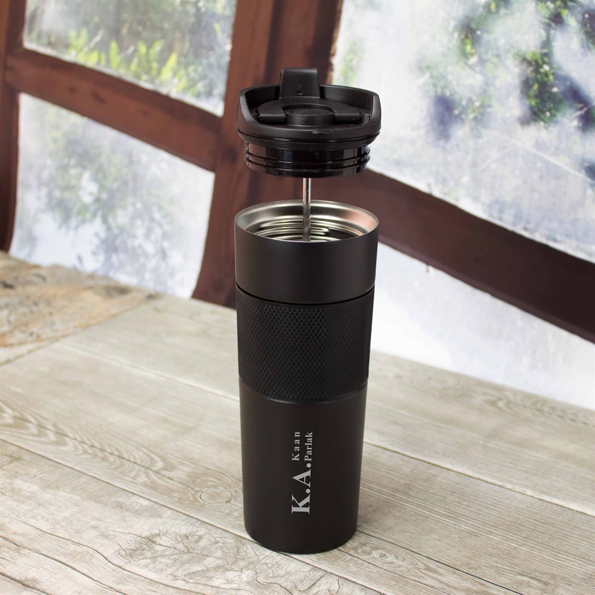 İsme Özel French Press Çelik Termos 500 ML​ - Harfli İsim