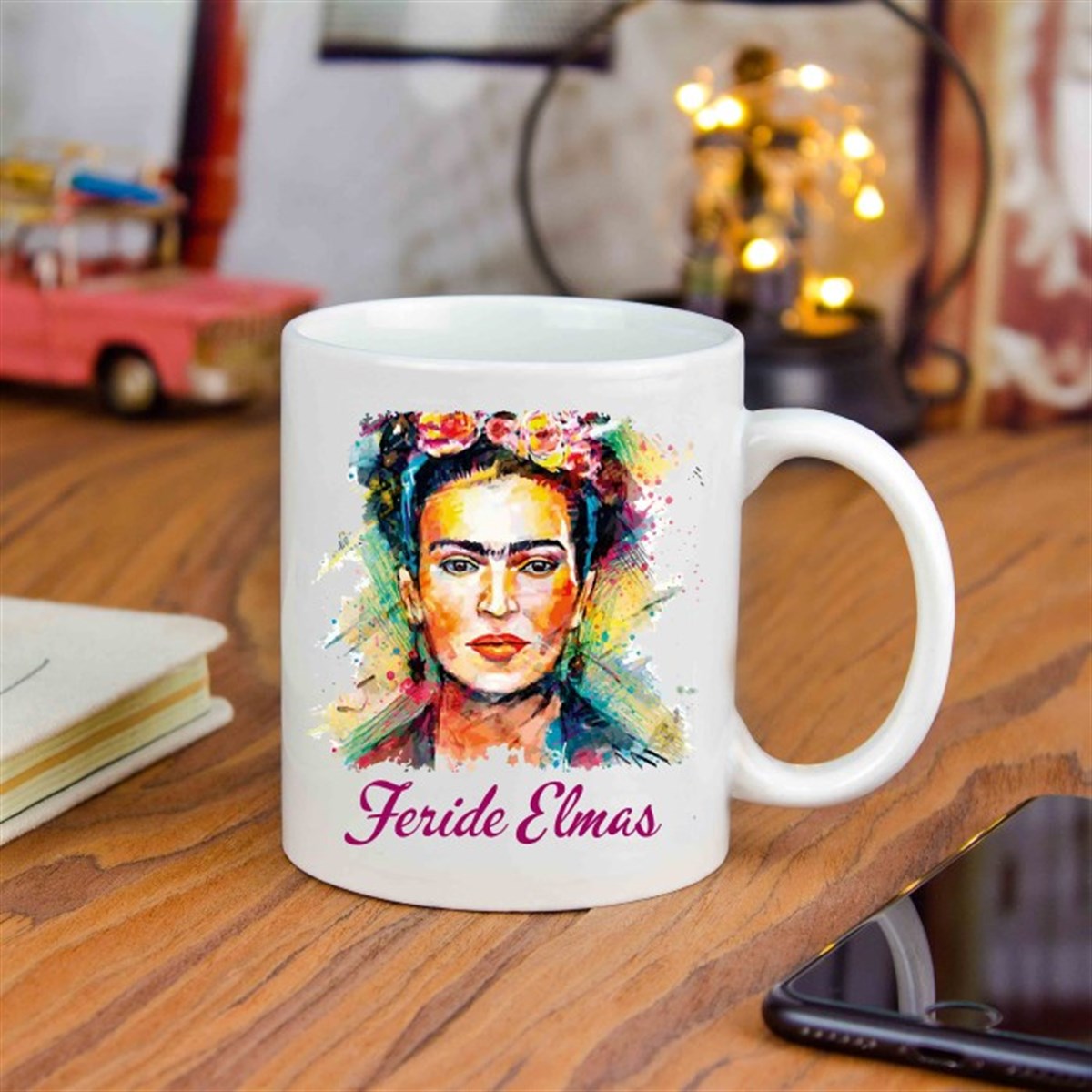 İsme Özel Frida Kahlo Temalı Kupa Bardak
