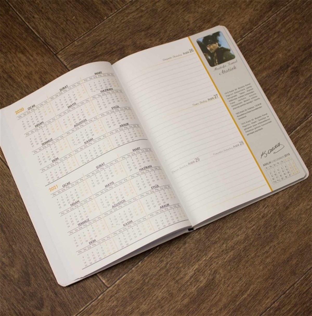 İsme Özel K. Atatürk Temalı Ajanda ve Roler Kalem Seti​