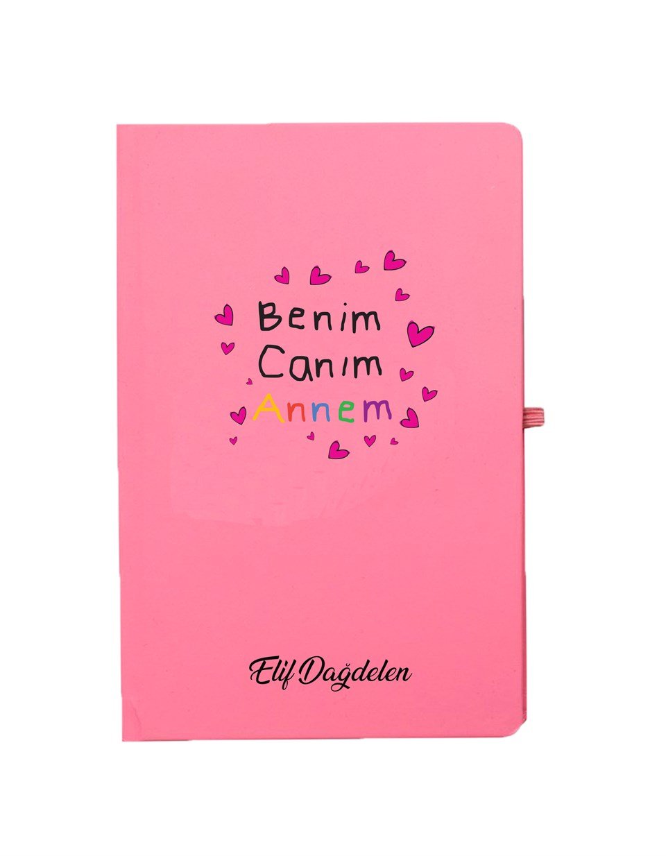İsme Özel Kalp Çizimli Defter Kupa Peluş Ayıcık Kolonya ve Kahve Hediye Kutusu
