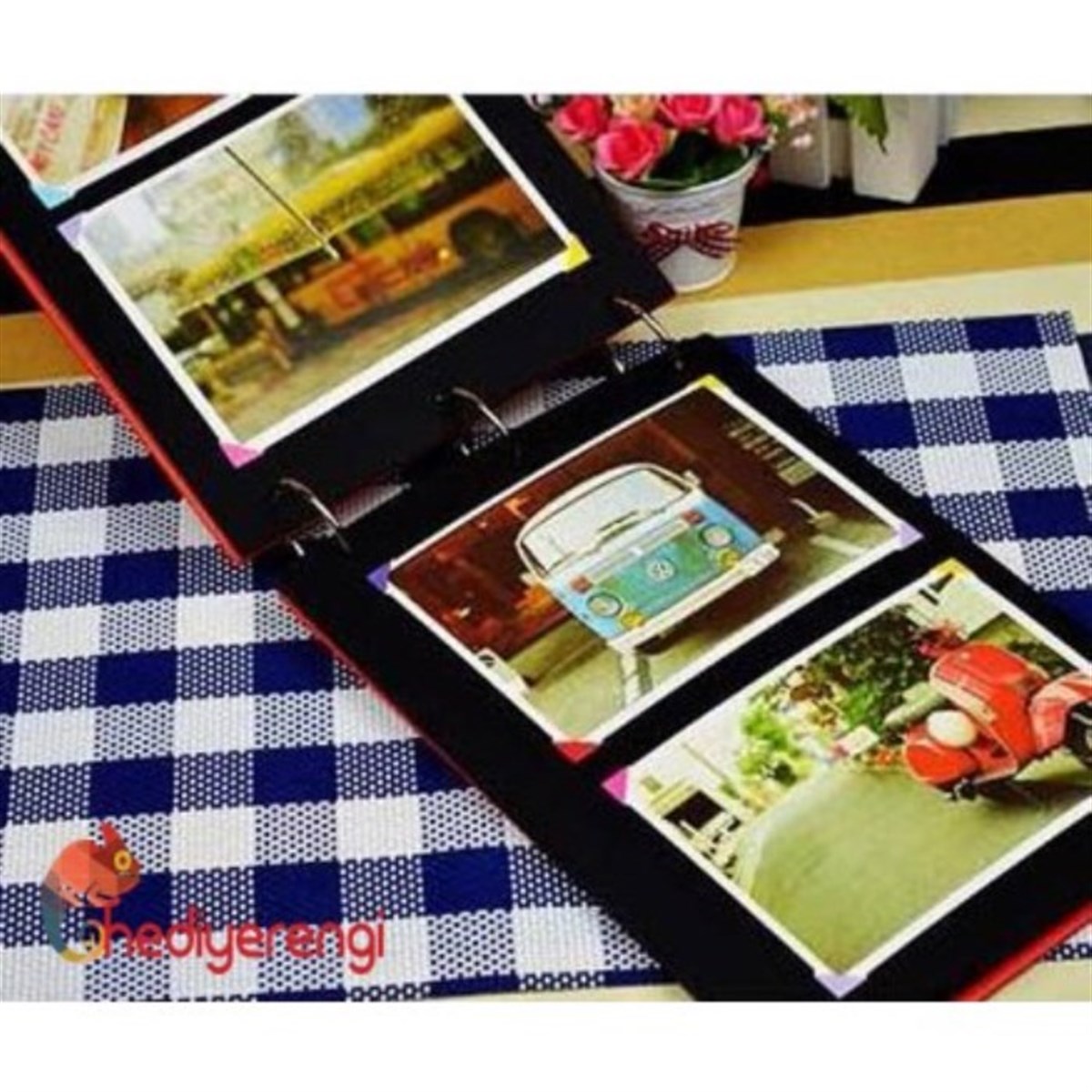 İsme Özel Kalp Desenli Ahşap Kendin Yap Albüm Defter Full Love