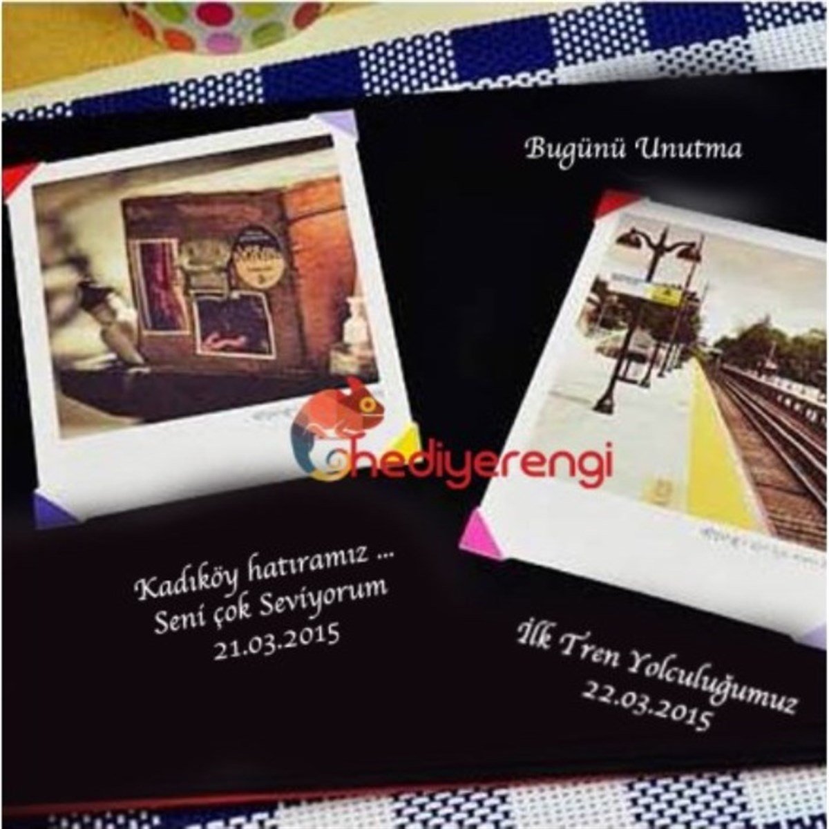 İsme Özel Kalp Desenli Ahşap Kendin Yap Albüm Defter Full Love