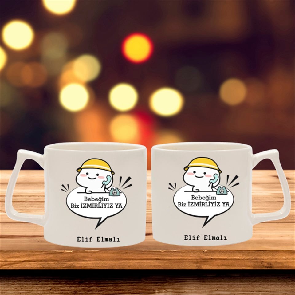 İsme Özel Kupa Bardak - Biz İzmirliyiz