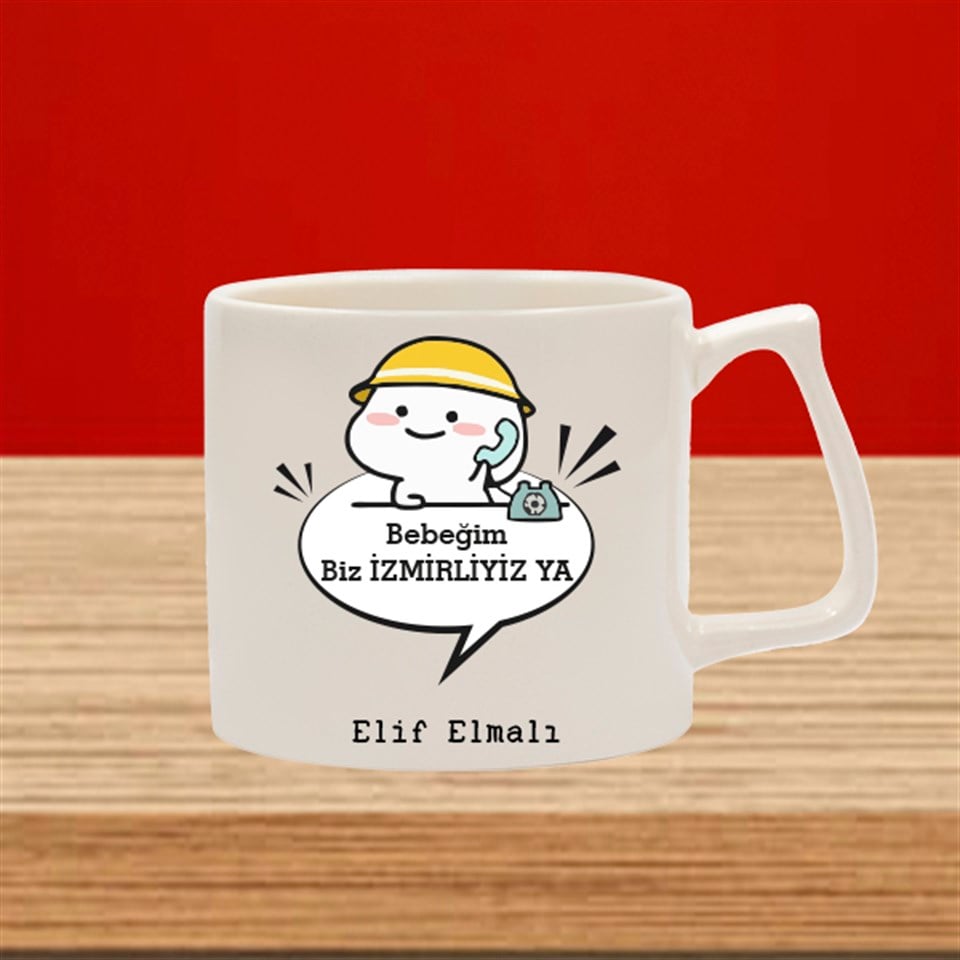 İsme Özel Kupa Bardak - Biz İzmirliyiz