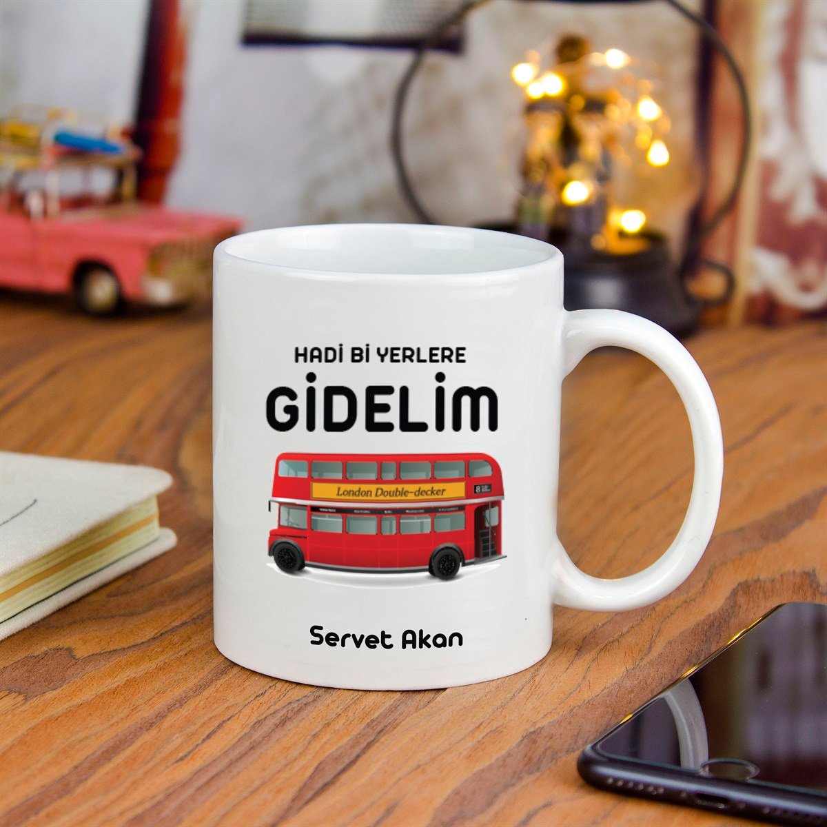 İsme Özel Kupa Bardak - Hadi Bi Yerlere Gidelim
