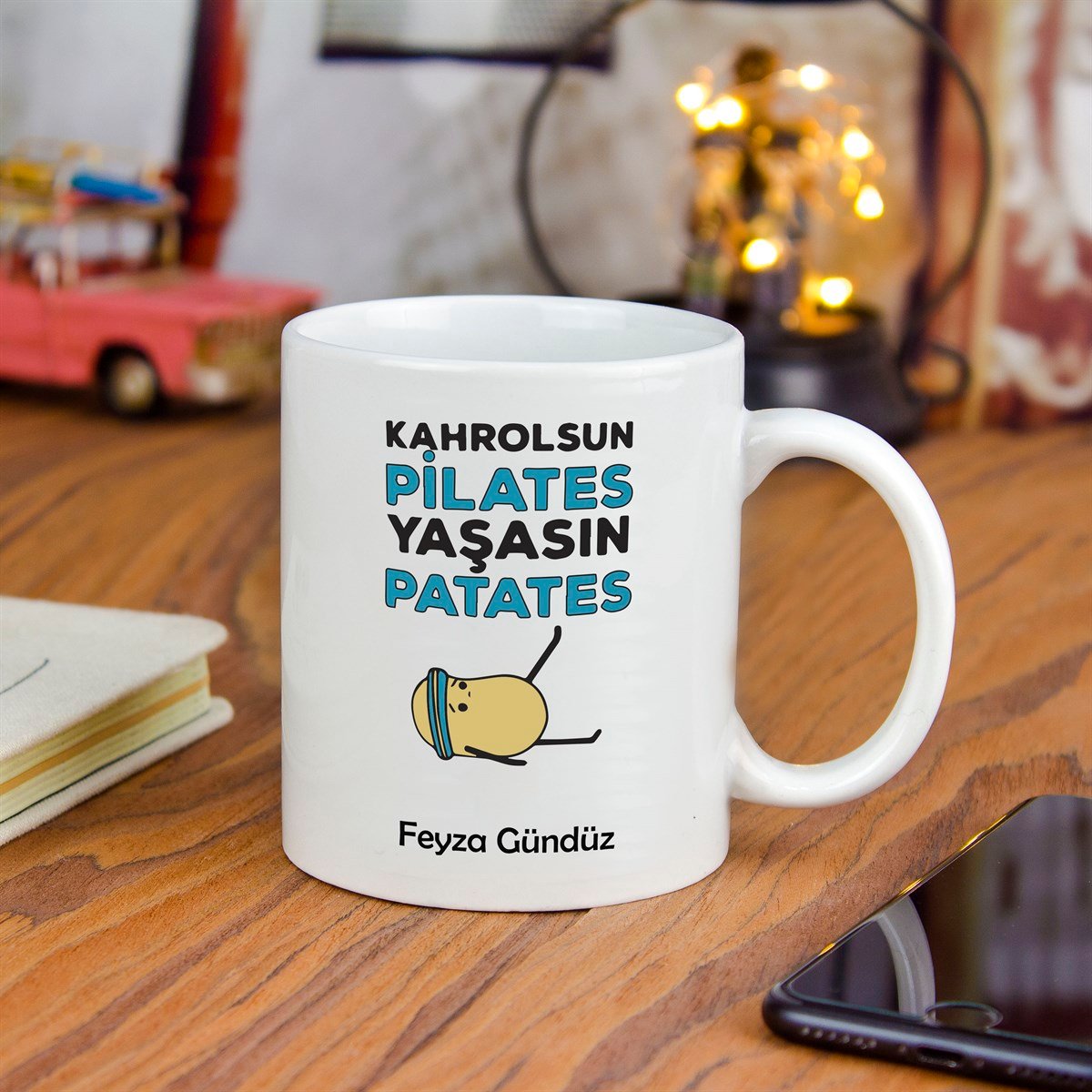 İsme Özel Kupa Bardak - Kahrolsun Pilates Yaşasın Patates