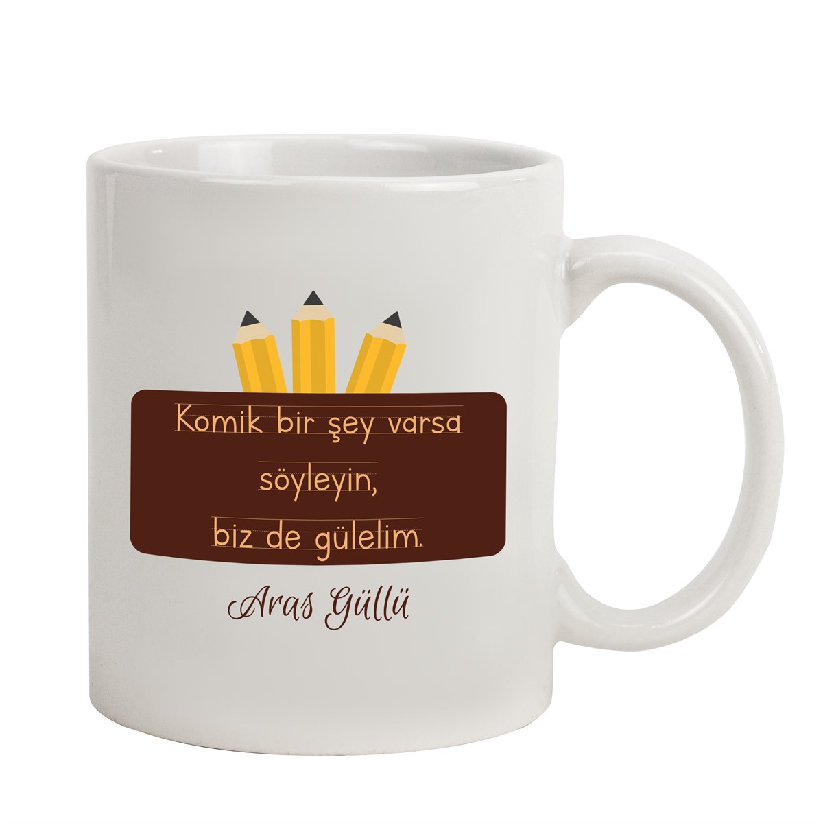 İsme Özel Kupa Bardak - Yazı Notlu