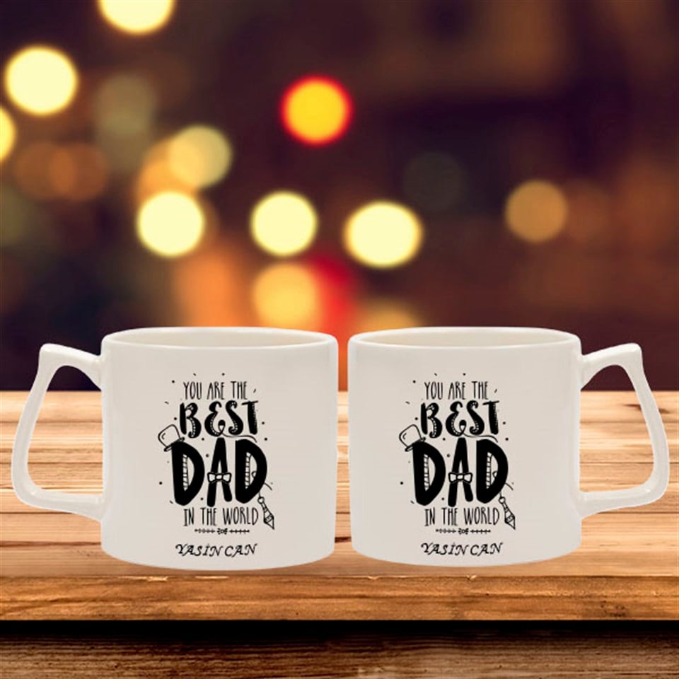 İsme Özel Kupa Bardak - You Are The Best Dad Temalı
