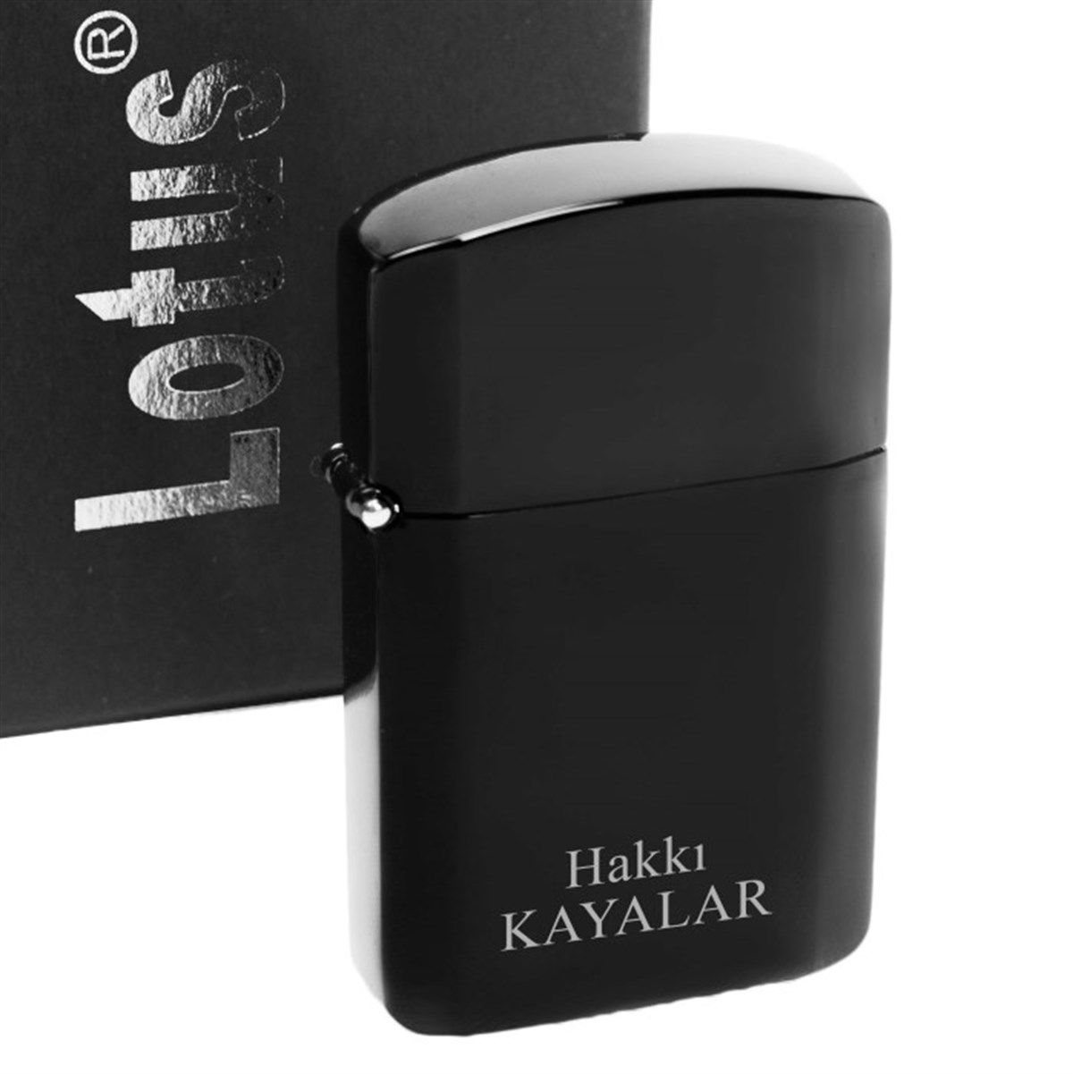 İsme Özel Lotus Marka Benzinli Çakmak ve Benzin Seti Siyah