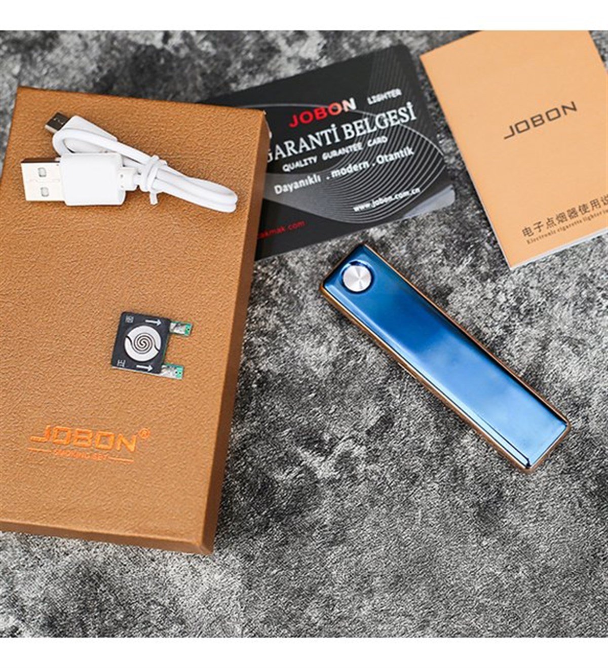 İsme Özel Lüx Usb Şarjlı Rezistanslı Metal Çakmak