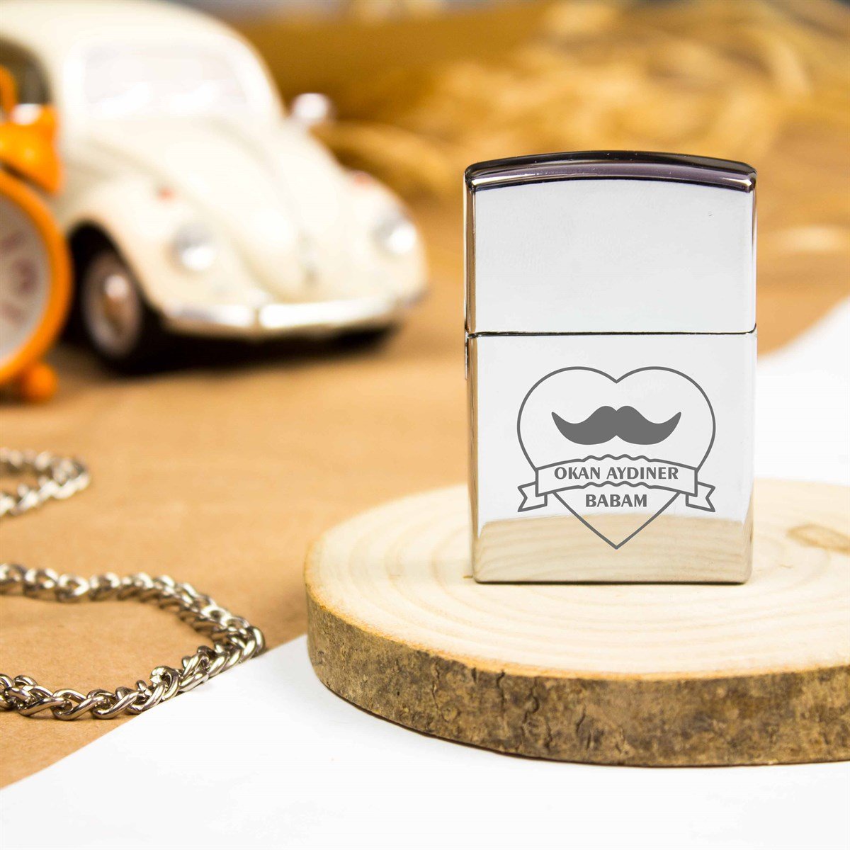 İsme Özel Metal Çakmak Babam Modeli