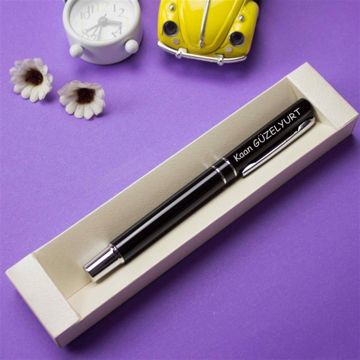 İsme Özel Metal Roller İmza Promosyon Kalemi Siyah