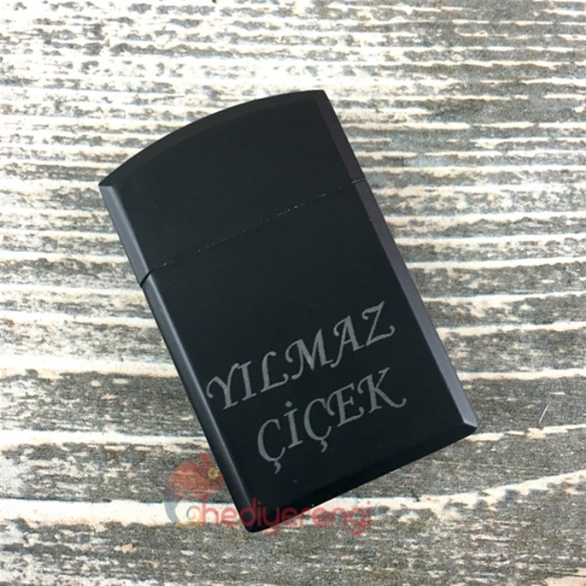 İsme Özel Metal Siyah Çakmak 