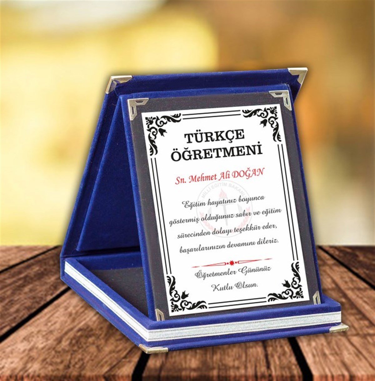 İsme Özel Öğretmen Temalı Büyük Boy Plaket M2