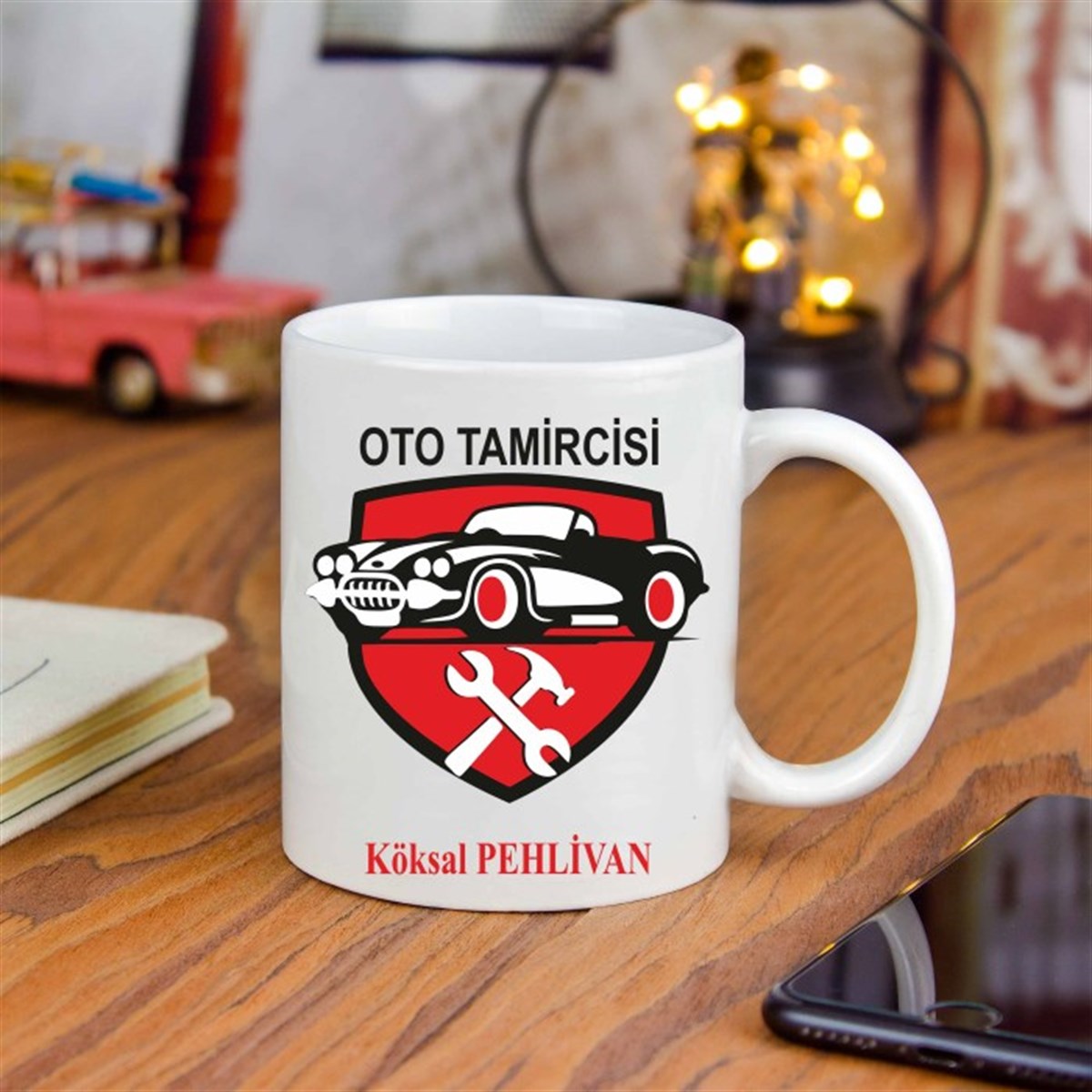 İsme Özel Oto Tamirci Temalı Kupa Bardak