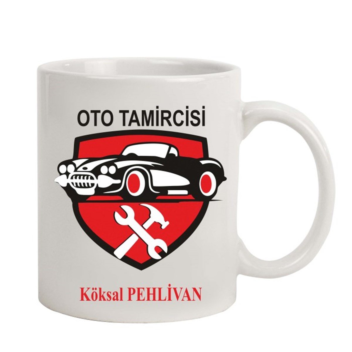 İsme Özel Oto Tamirci Temalı Kupa Bardak