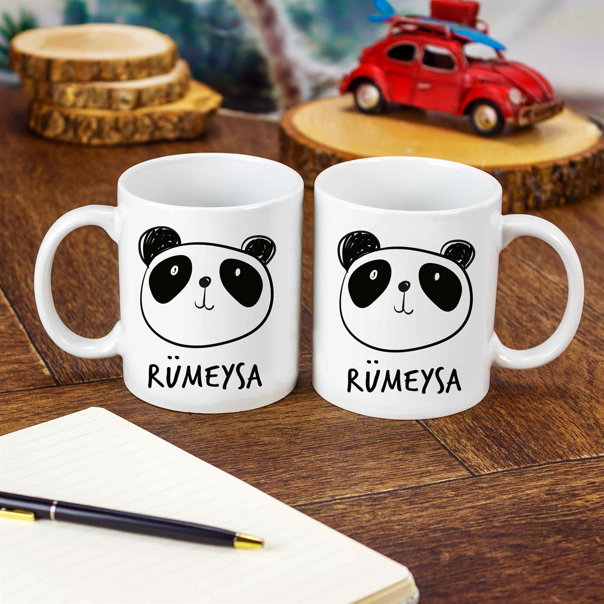 İsme Özel Panda Temalı Kupa Bardak M3
