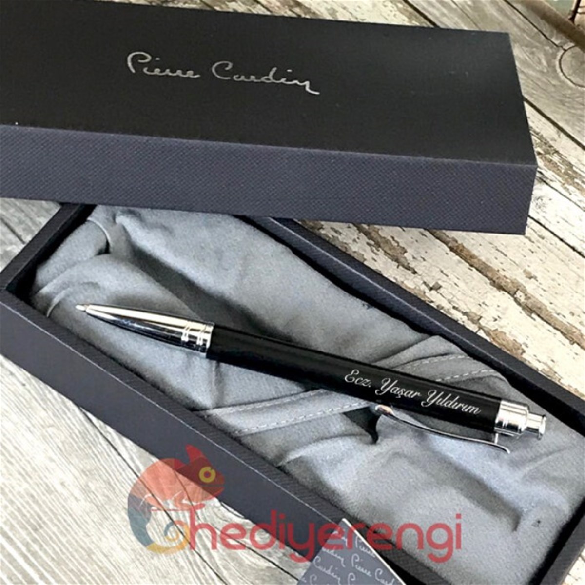 İsme Özel Pierre Cardin Tükenmez Kalem Siyah PC101