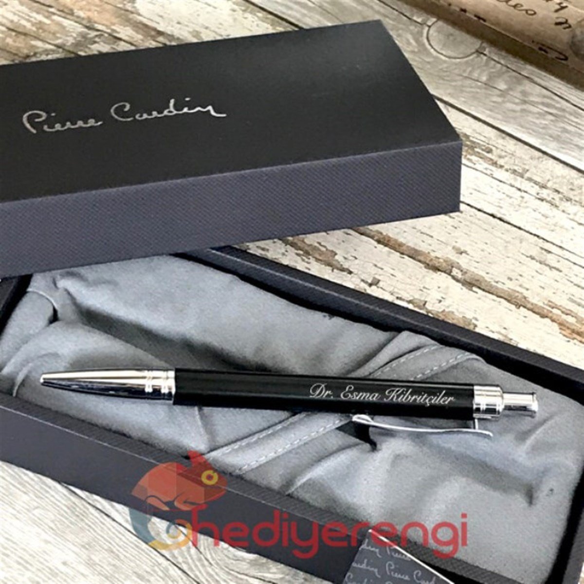 İsme Özel Pierre Cardin Tükenmez Kalem Siyah PC101