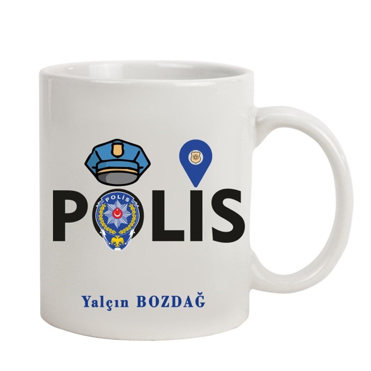 İsme Özel Polis Temalı Kupa Bardak M2